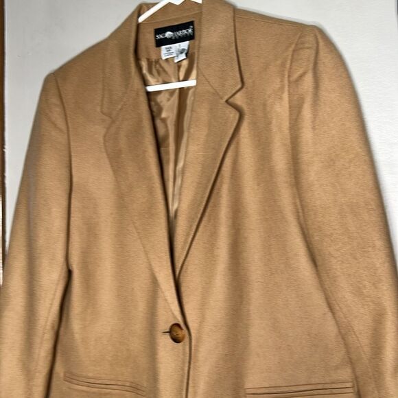 Sag Harbor Petite Tan 100% Wool Jacket / Blazer 6P - Picture 7 of 11